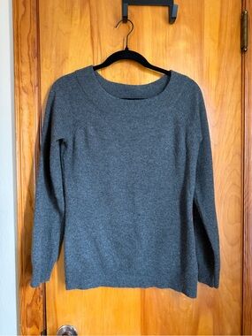 Lauren Ralph Lauren 100% CashmereGray Pullover Sweater Women Size Medium M